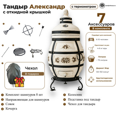 Купить Тандыр Александр с откидной крышкой 